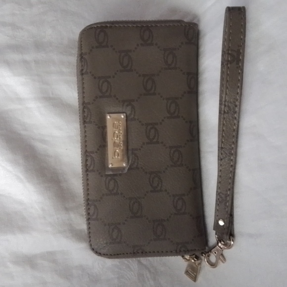 Bebe brown bi-fold wallet wristlet - Picture 1 of 5